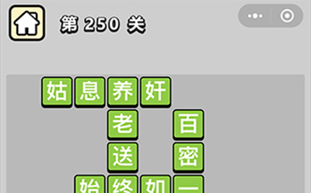 成语小秀才第250关答案  成语小秀才答案250关