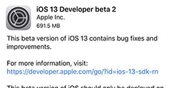 iOS13Beta2描述文件下载苹果iOS13开发者预览版Beta2下载地址