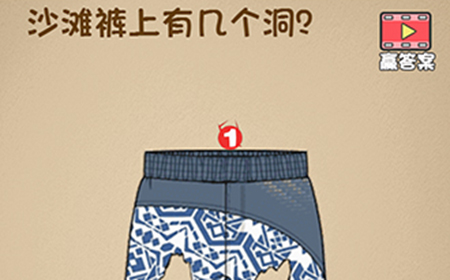 最强的大脑第14关攻略  沙滩裤上有几个洞