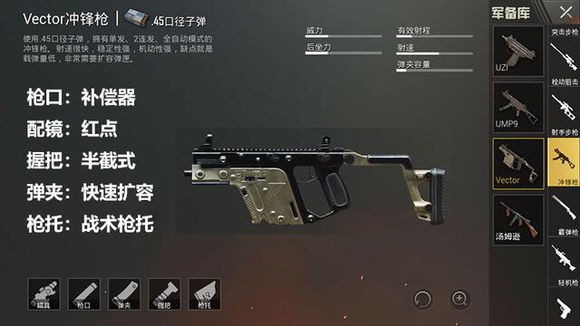 和平精英冲锋枪应该用什么配件 和平精英冲锋枪配件搭配推荐