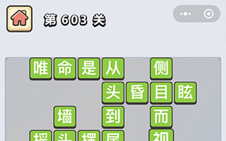 成语小秀才第603关答案  成语小秀才答案603关